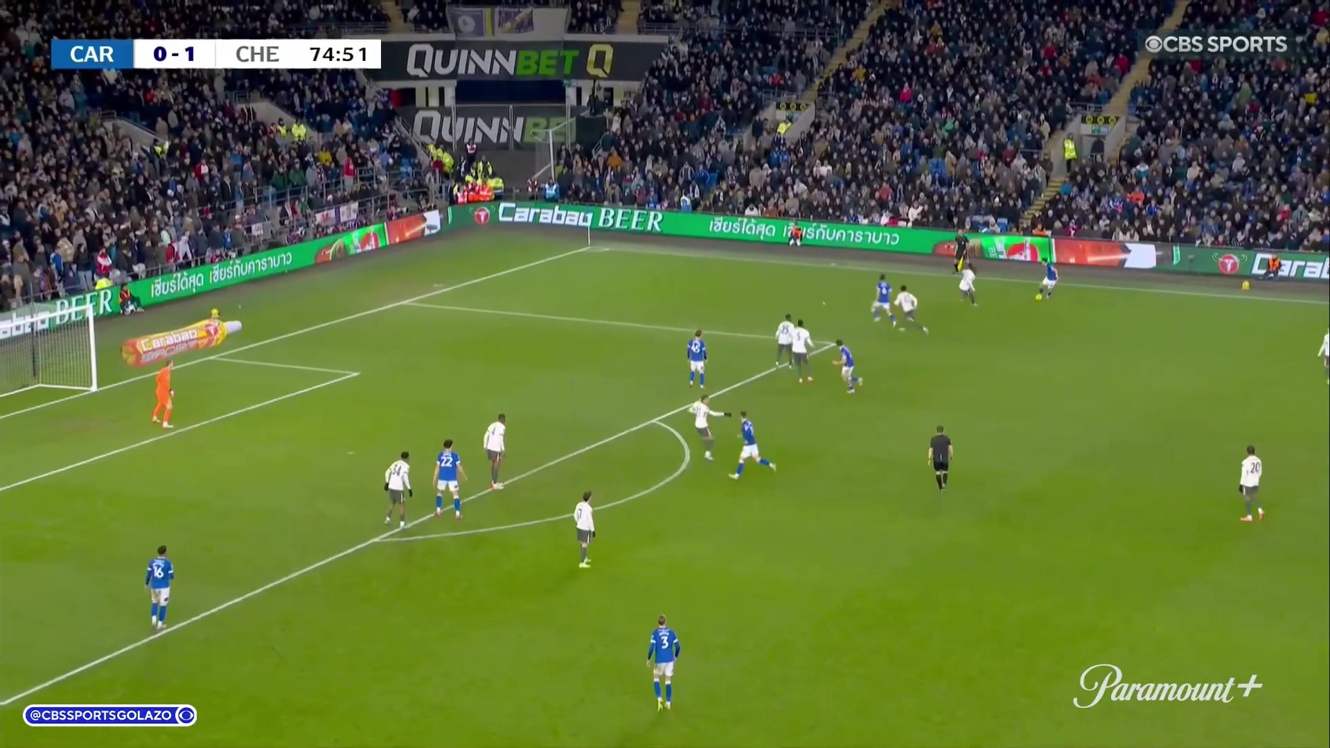 漏完了卡迪夫城球员无人看防头球破门切尔西被英甲队扳平